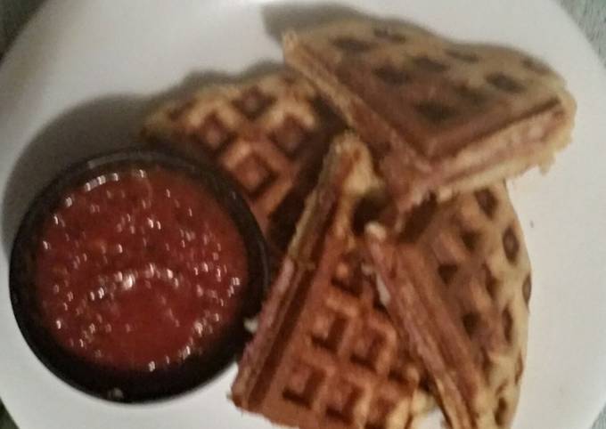 Step-by-Step Guide to Prepare Speedy Tinklee's  Waffle Stuffed Pizza