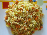 Arroz salteado con Chuletas y Vegetales