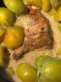 California Farm Greengage Plum Rabbit Stewed in Beer