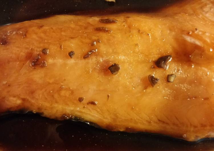 Easiest Way to Prepare Ultimate Honey &amp; Teriyaki marinated Salmon