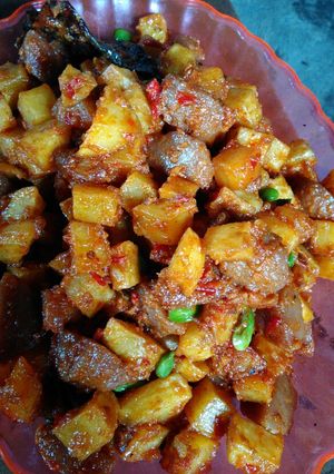 Foto resep Sambal balado kentang,bakso & pete