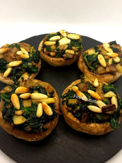Una foto de Champiñones rellenos de espinacas