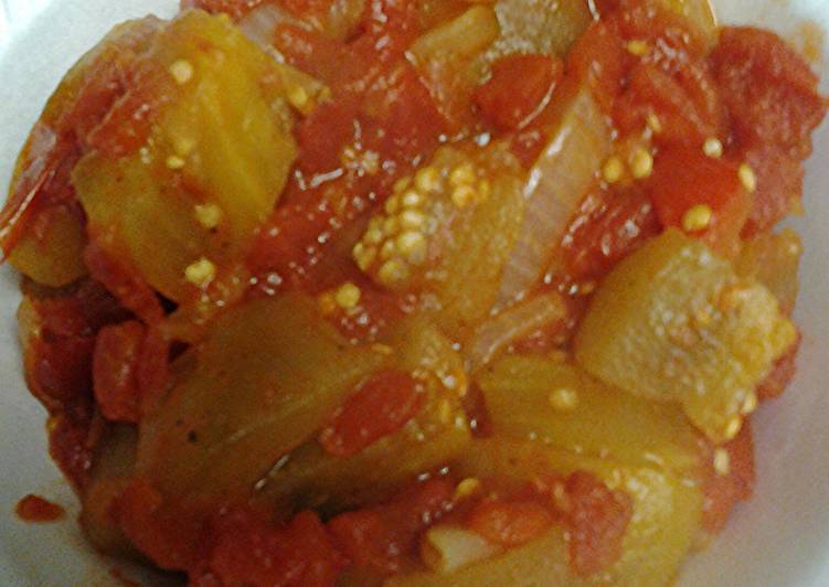 Steps to Prepare Favorite Eggplant and tomatoes