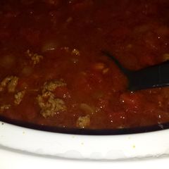 A picture of Slow cooker chili.