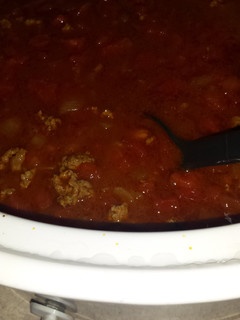A picture of Slow cooker chili.
