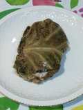 Atadillo de col rellena de crema de champiñones crudos y j. York