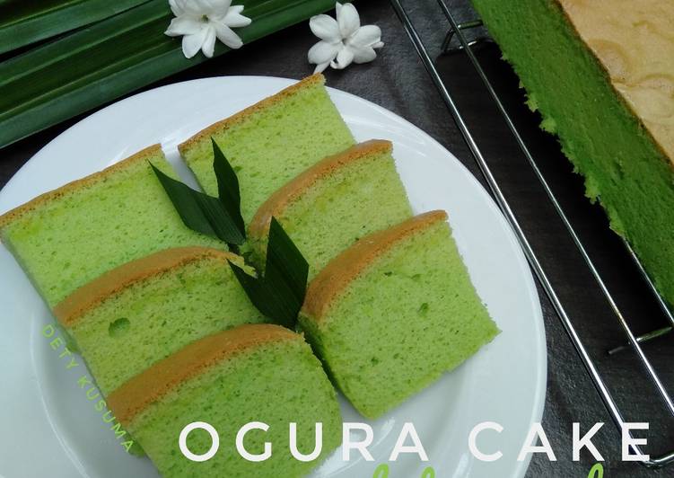 Resep 105. OGURA CAKE ketan pandan yang Bikin Ngiler