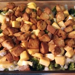 A picture of TL's broccoli and cauliflower quick casserole.
