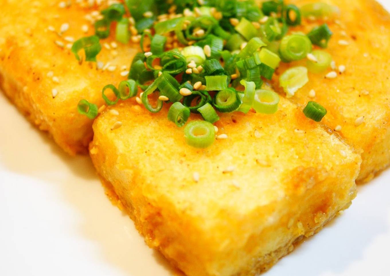 Pan-Fried Tofu With Sesame Ginger Miso