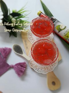 Foto resep Es Kolang Kaling Selasih Sirup Cocopandan