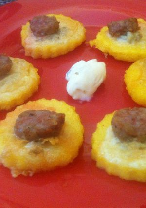 Foto di Crostoni  di polenta con salsiccia e gorgonzola