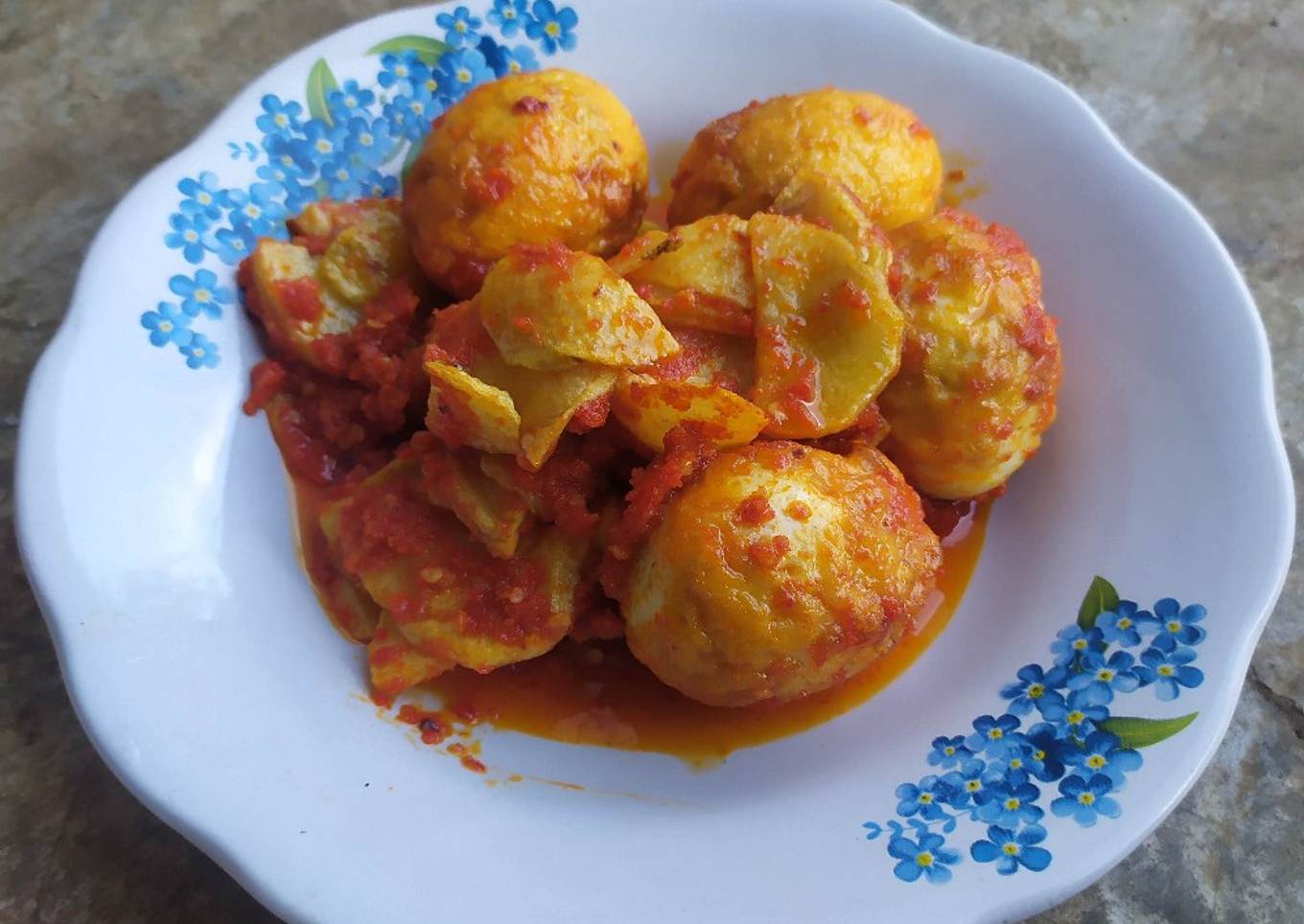 Telur Kentang Balado