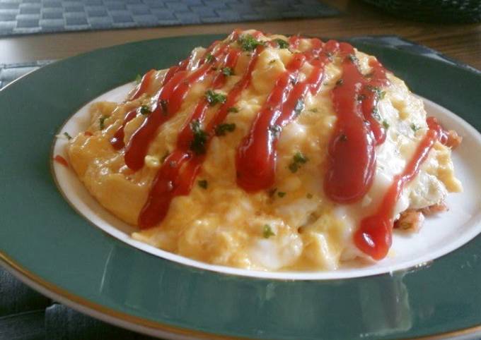 Easy Japanese Restaurant-Style Fluffy and Creamy Omurice