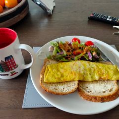 A picture of Simple omelette breakfast.