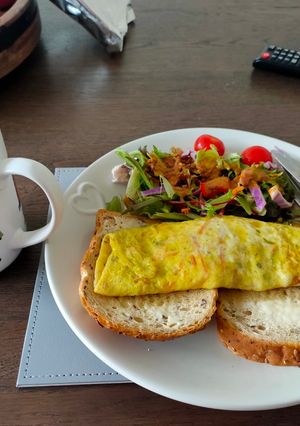 A picture of Simple omelette breakfast.