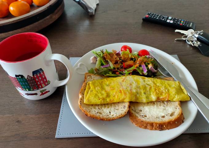 Simple omelette breakfast