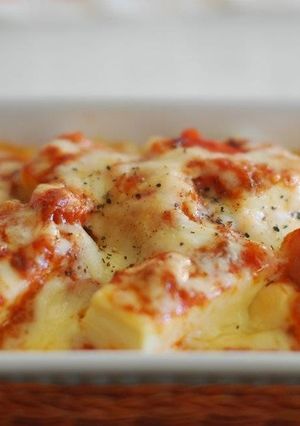 A picture of Easy Gratin with Tofu and Meat Sauce.