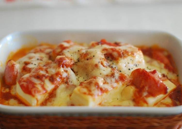 Recipe of Super Quick Homemade Easy Gratin with Tofu and Meat Sauce