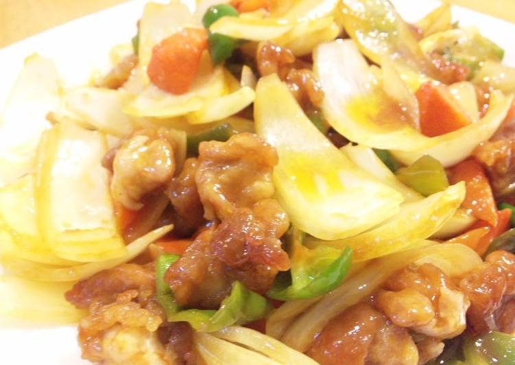 Simple Way to Prepare Speedy Simple Sweet n&#39; Sour Pork (With Thinly Sliced Pork)