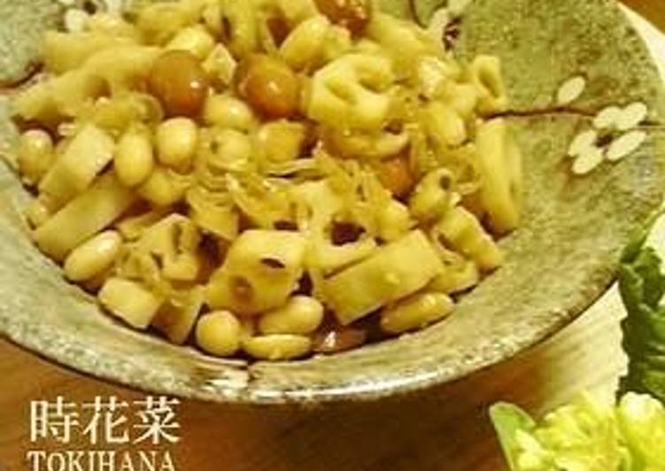 Simmered Lotus Root and Beans (With an Easy-to-Remember Ratio of Ingredients)