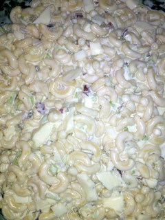 A picture of Chaab's Sweet Macaroni Salad.
