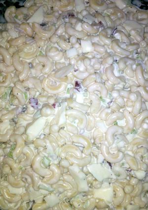 A picture of Chaab's Sweet Macaroni Salad.