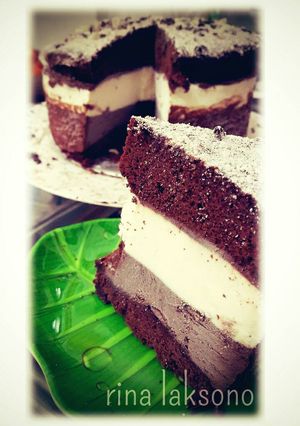 Foto resep Triple chocolate mousse cake