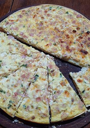 Una foto de Tarta de jamón y queso con Sopa de cebolla Knorr