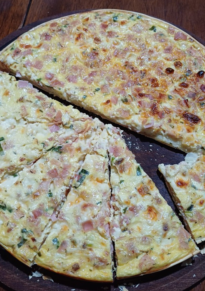 Una foto de Tarta de jamón y queso con Sopa de cebolla Knorr