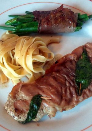 A picture of Saltimbocca alla Romana.