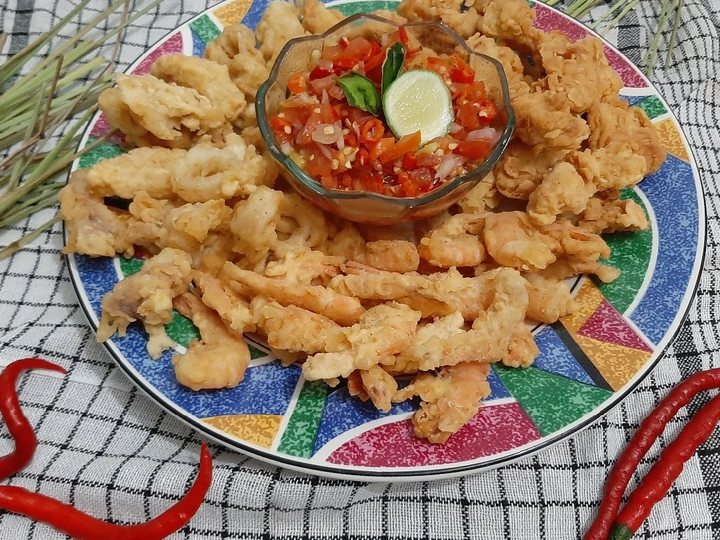 Langkah Gampang Membikin Resep Seafood Crispy Sambal Dabu-Dabu yang Lezat Sekali Anti Ribet, Lezat Sekali
