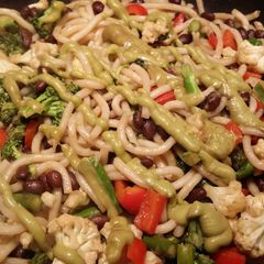 A picture of Nikki's BAE Vegetarian Udon Noodle Stir-Fry.