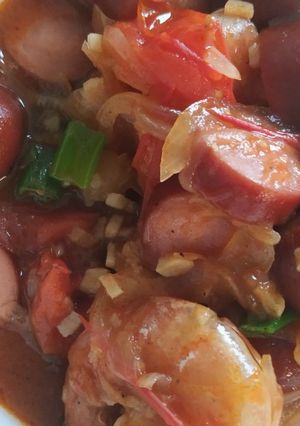 Foto resep Udang sosis asam manis