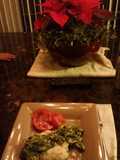 Chicken florentine w / garlic mashed potatoes