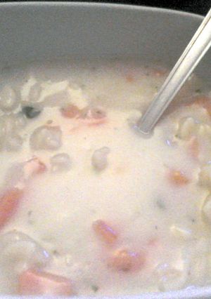 A picture of Potato & Carrot Pasta Soup.