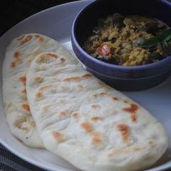A picture of Chewy Naan with Homemade Yeast.