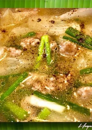 Hình của món Canh Cải Thảo Thịt Băm.