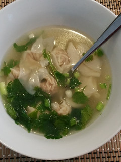 A picture of Turkey Broth Wonton Soup.