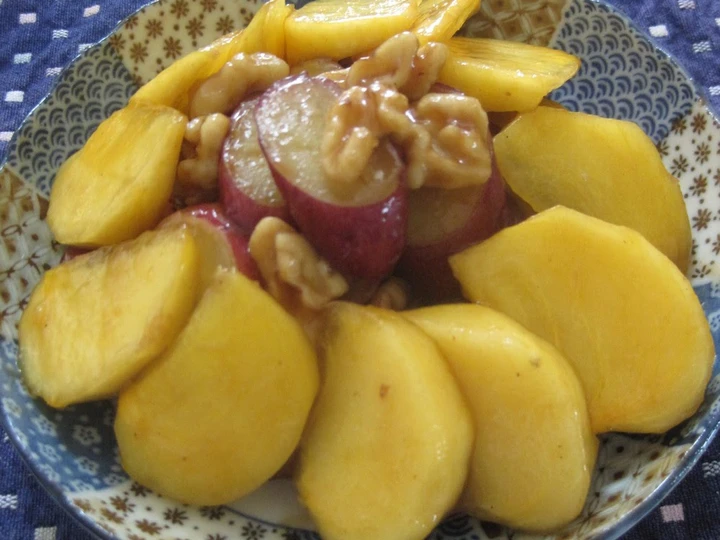 Recipe Sweet Potato and Persimmon with Lemon Juice, Sugar, and Soy Sauce the So Delicious Appealing