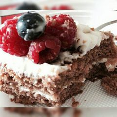 A picture of AMIEs Chocolate Velvet Cake.