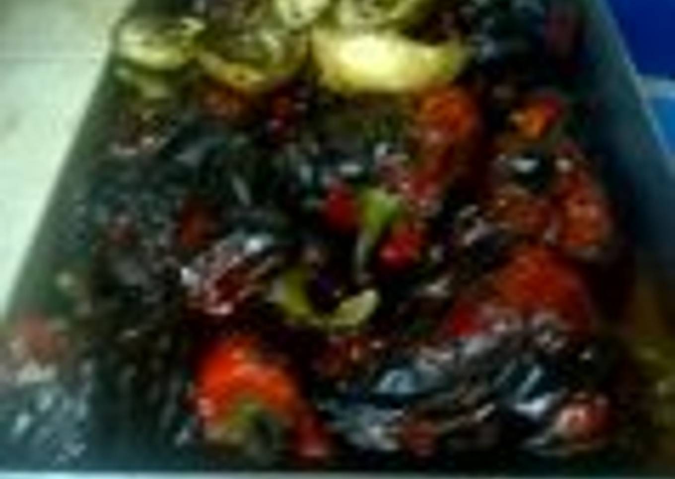Parrillada de pimientos berenjenas patatas y cebollas