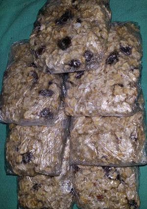 A picture of Raisin oat bars.