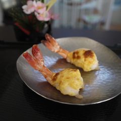 A picture of Baked Golden Mayonnaise and Shrimp for New Years.