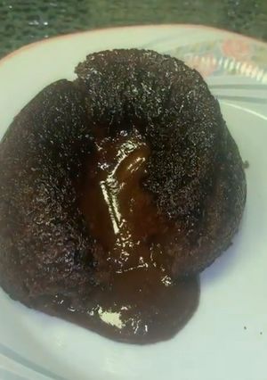 Una foto de Volcán de chocolate