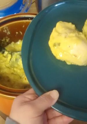 A picture of TL's chicken slow cooker casserole.