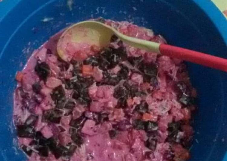 Resep Salad buah naga | Bahan Membuat Salad buah naga Yang Enak dan Simpel