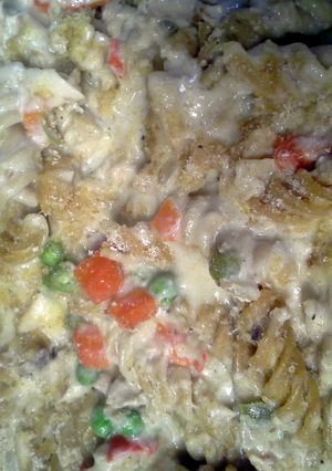 A picture of Tiff's Tuna casserole.