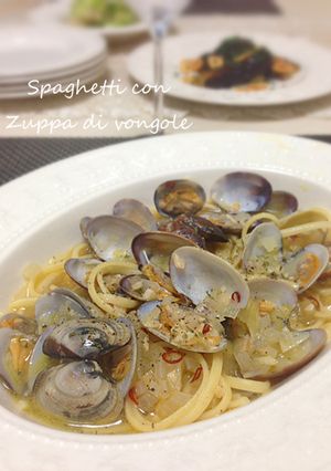 A picture of Soup-Style Clam Vongole.