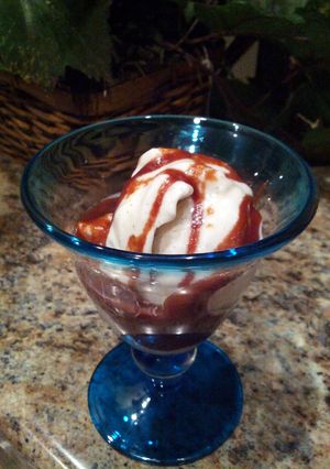 A picture of Simple Hot Fudge Chocolate Sauce.
