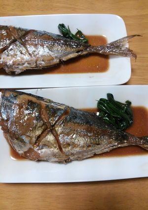 A picture of Simmered Horse Mackerel.